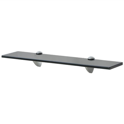 Floating Shelf | Set of 2 | Black | Toughened safety glass | Medium