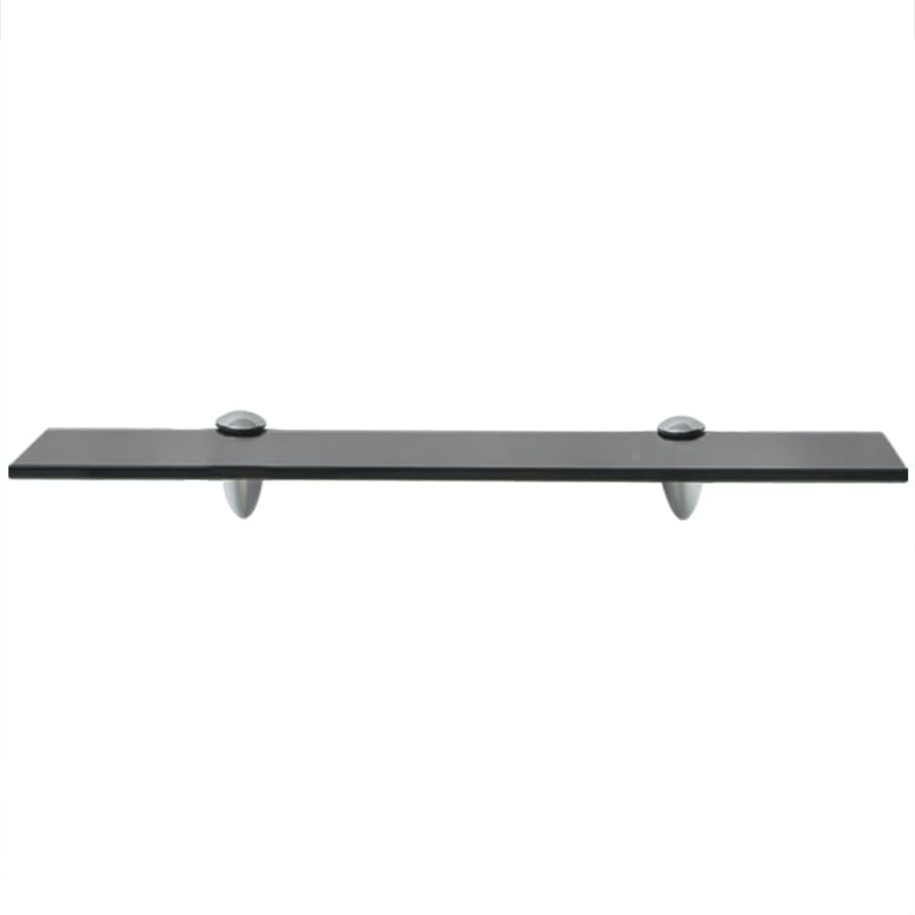 Floating Shelf | Set of 2 | Black | Toughened safety glass | Medium