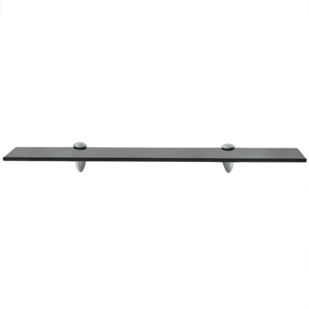 Floating Shelf | Set of 2 | Black | Tempered safety glass, zinc alloy