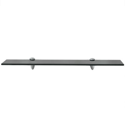 Floating Shelf | Set of 2 | Black | Tempered safety glass, zinc alloy