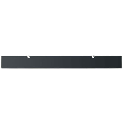 Floating Shelf | Set of 2 | Black | Tempered safety glass, Zinc alloy