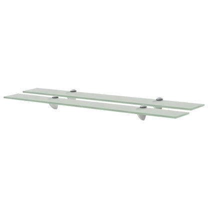 Floating Shelves 2 pcs Glass 80x10 cm 8 mm