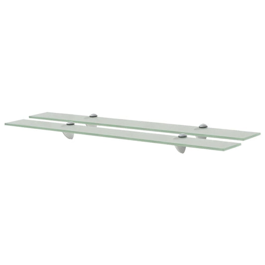 Floating Shelves 2 pcs Glass 80x10 cm 8 mm