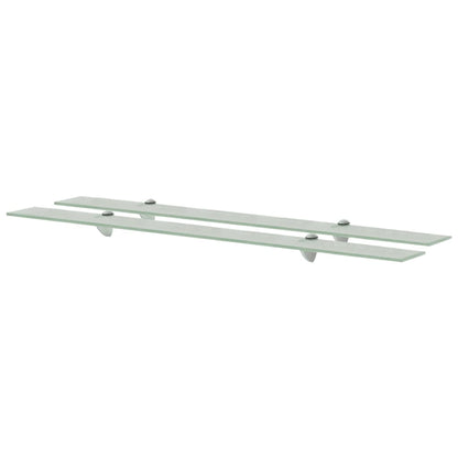 Floating Shelves 2 pcs Glass 100x10 cm 8 mm