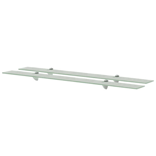 Floating Shelves 2 pcs Glass 100x10 cm 8 mm
