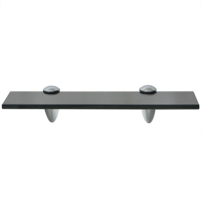Floating Shelf | Set of 2 | Black | Tempered Safety Glass | 30x20 cm
