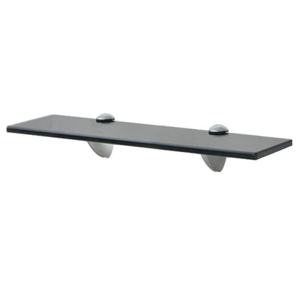 Floating Shelf | Set of 2 | Black | Tempered safety glass | 40x20cm 8mm