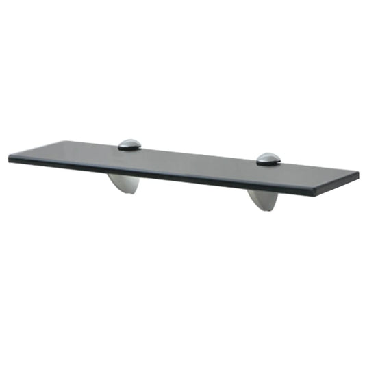 Floating Shelf | Set of 2 | Black | Tempered safety glass | 40x20cm 8mm