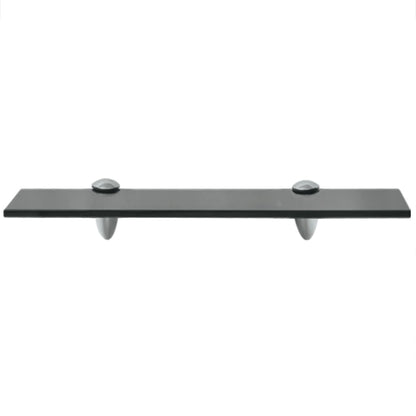 Floating Shelf | Set of 2 | Black | Tempered safety glass | 40x20cm 8mm