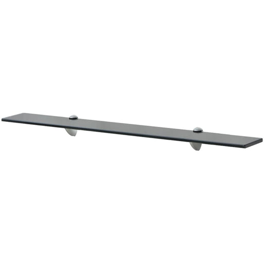 Floating Shelf | Set of 2 | Black | Tempered safety glass, Zinc alloy