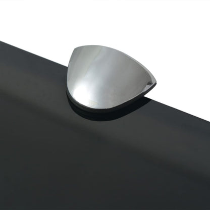 Floating Shelf | Set of 2 | Black | Tempered safety glass, Zinc alloy