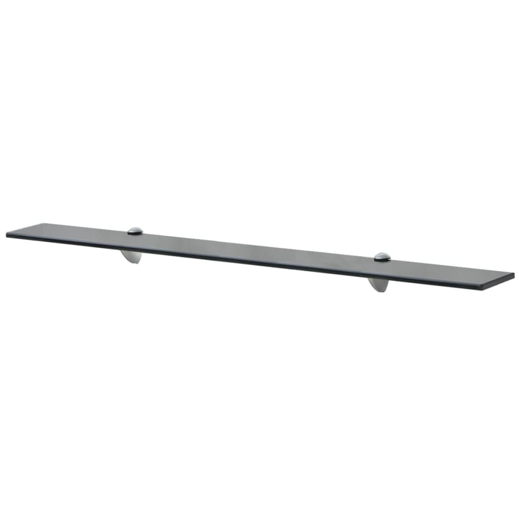 Floating Shelf | Set of 2 | Black | Tempered safety glass | Medium