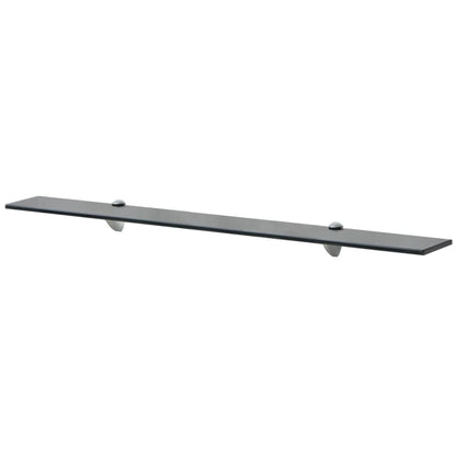 Floating Shelf | Set of 2 | Black | Tempered safety glass | Medium