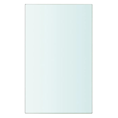 Shelves 2 pcs Panel Glass Clear 20x12 cm