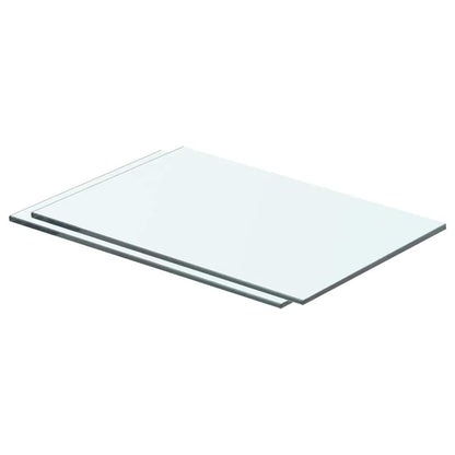 Shelves 2 pcs Panel Glass Clear 40x20 cm