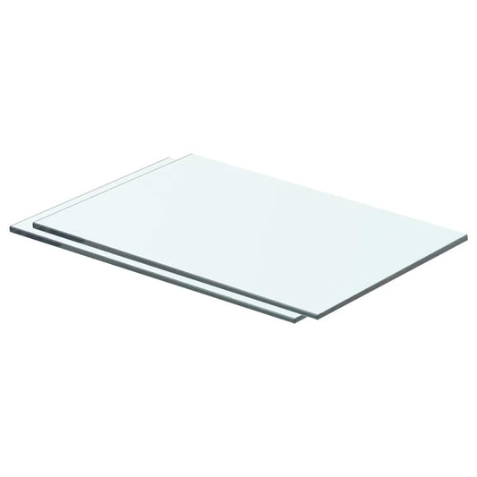 Shelves 2 pcs Panel Glass Clear 40x20 cm
