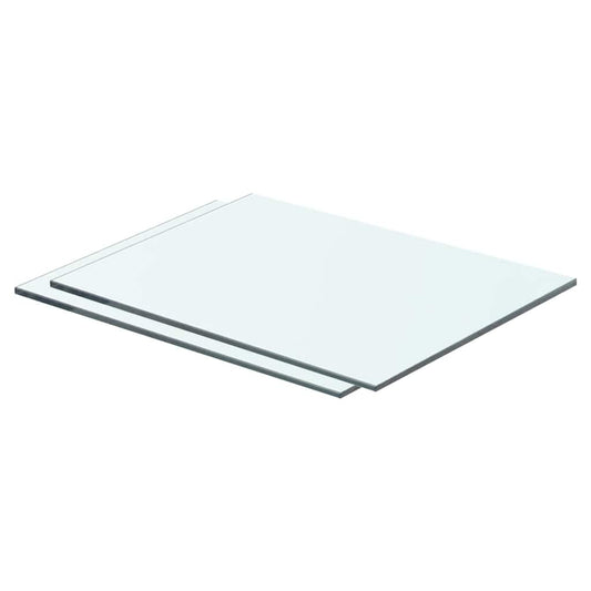 Shelves 2 pcs Panel Glass Clear 40x25 cm