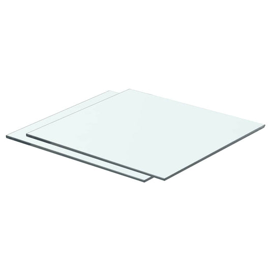 Shelves 2 pcs Panel Glass Clear 40x30 cm