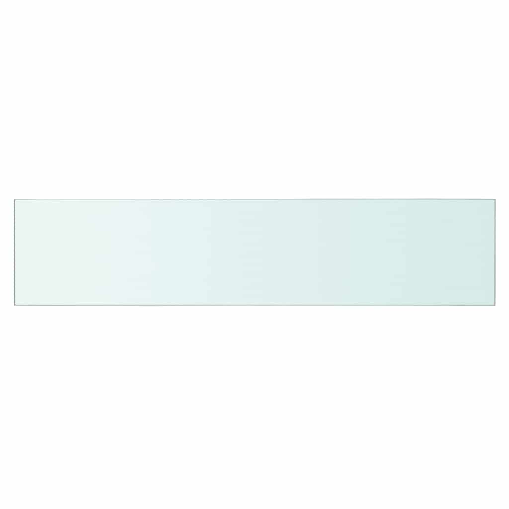 Shelves 2 pcs Panel Glass Clear 60x12 cm