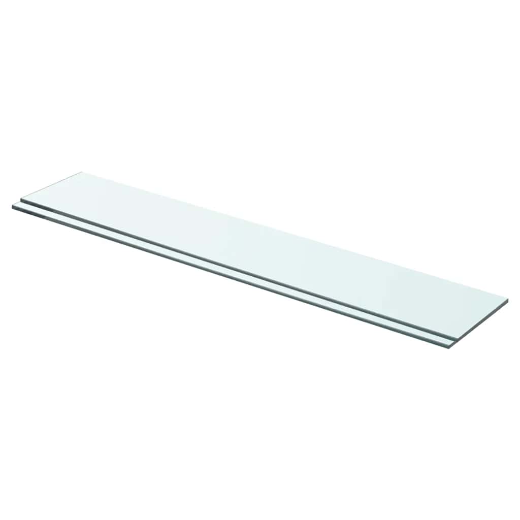 Shelves 2 pcs Panel Glass Clear 70x12 cm