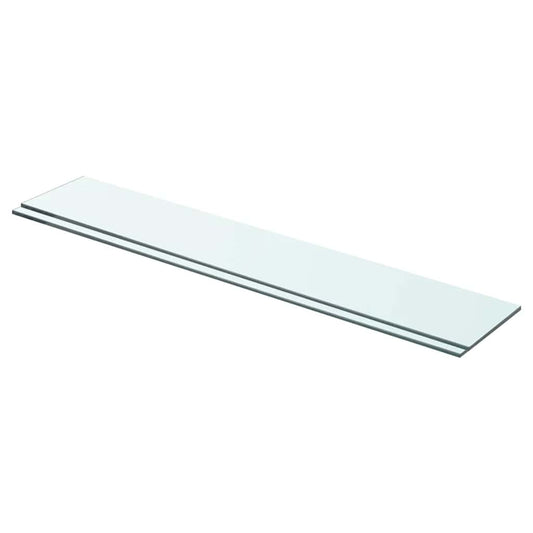 Shelves 2 pcs Panel Glass Clear 70x12 cm