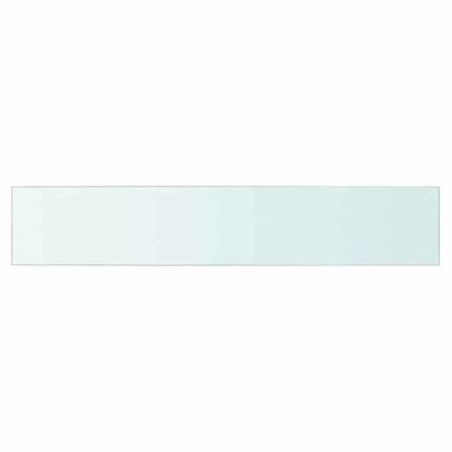 Shelves 2 pcs Panel Glass Clear 80x15 cm