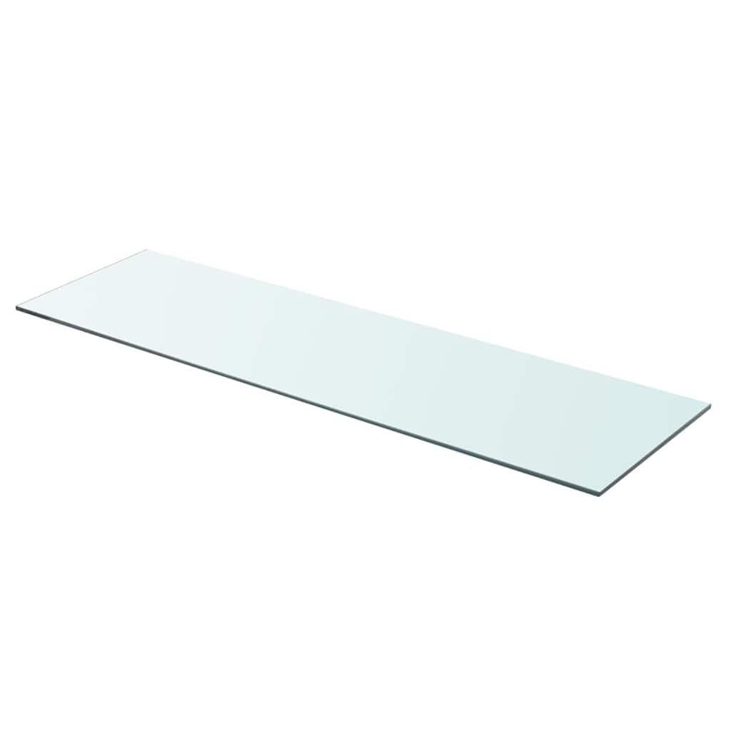 Shelves 2 pcs Panel Glass Clear 90x25 cm
