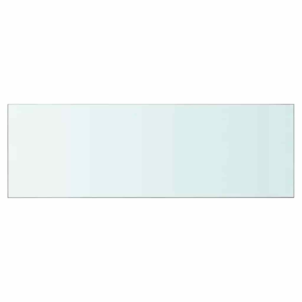 Shelves 2 pcs Panel Glass Clear 90x30 cm