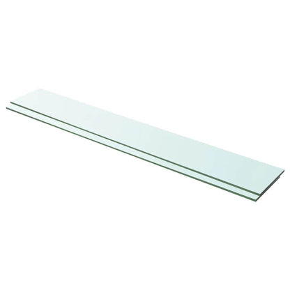 Shelves 2 pcs Panel Glass Clear 100x15 cm