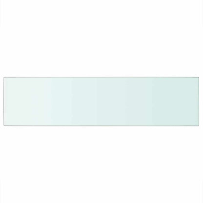 Shelves 2 pcs Panel Glass Clear 100x25 cm