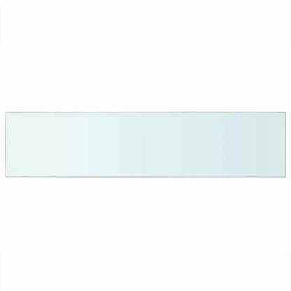 Shelves 2 pcs Panel Glass Clear 110x25 cm