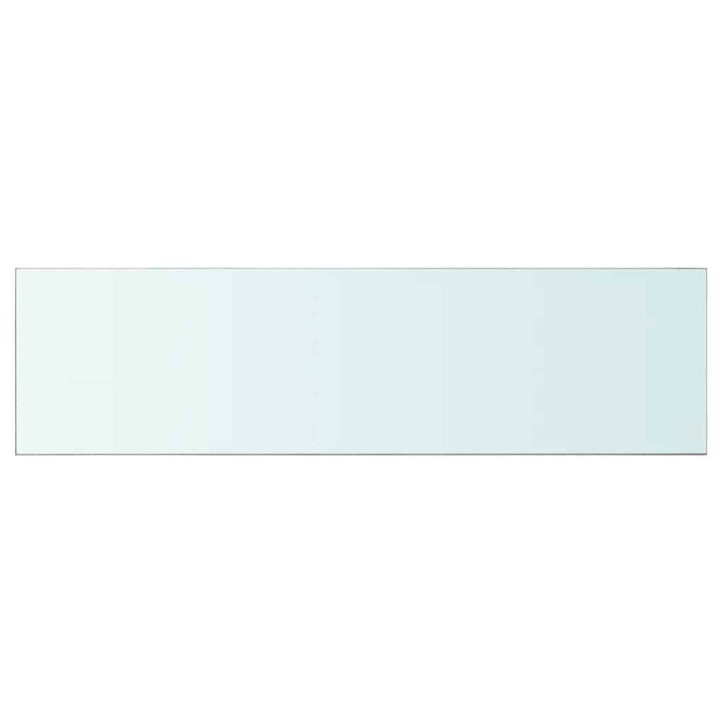 Shelves 2 pcs Panel Glass Clear 110x30 cm
