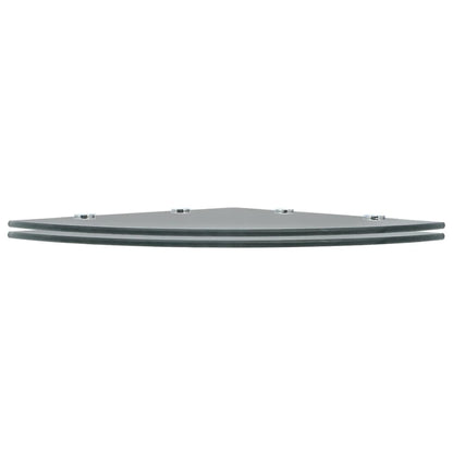 Corner Shelf | Set of 2 | Black | Tempered glass | 45 x 45 cm
