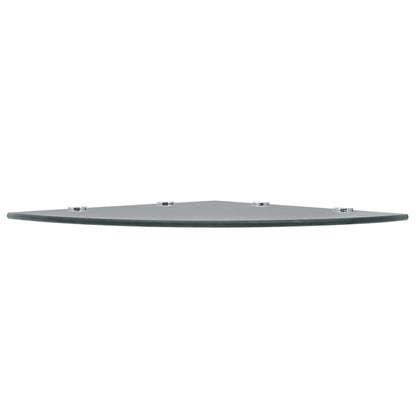 Corner Shelf | Set of 2 | Black | Tempered glass | 45 x 45 cm