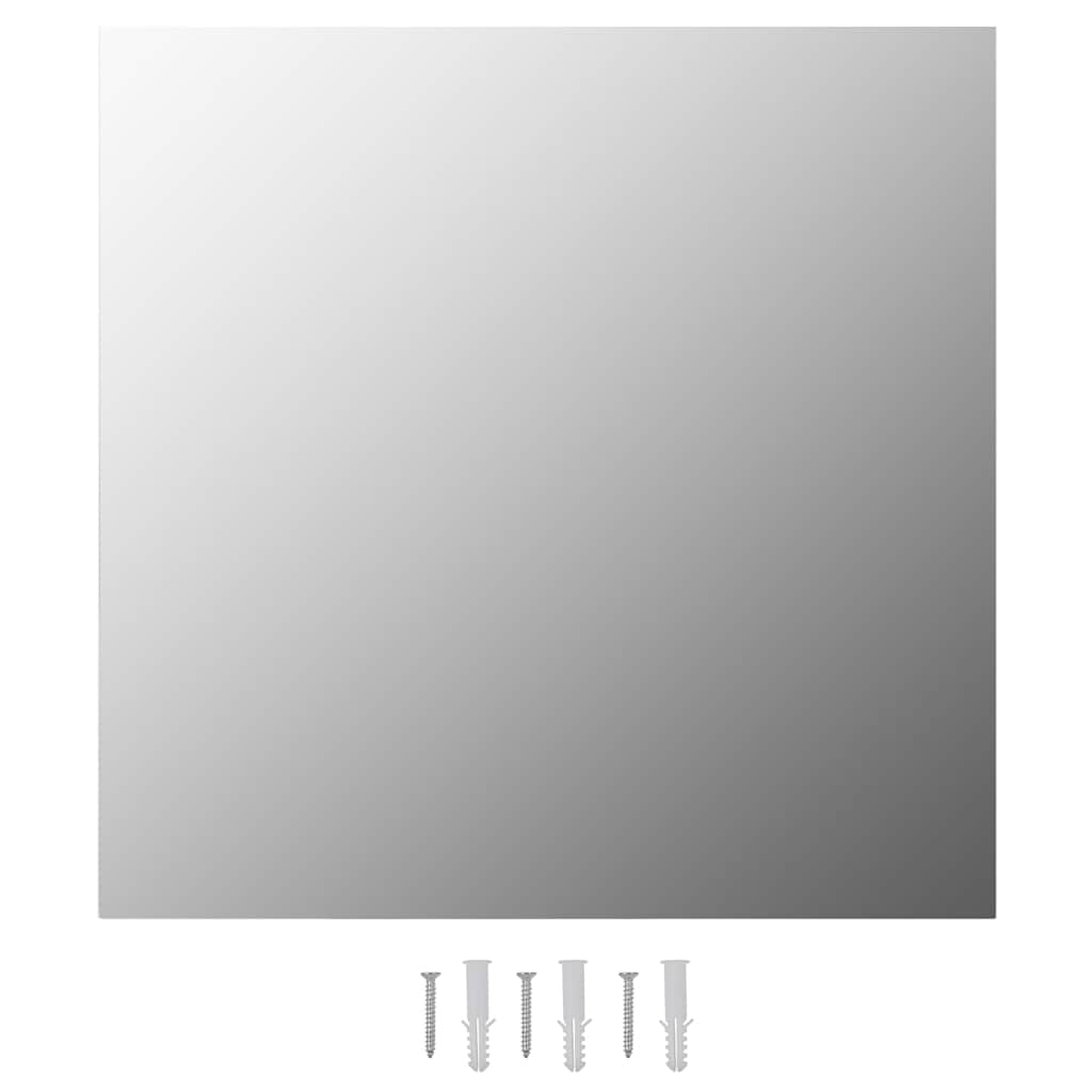 Wall Mirrors 2 pcs 50x50 cm Square Glass