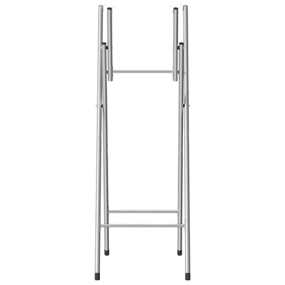 Folding Bar Table Legs Silver 45x53x108 cm Galvanised Steel