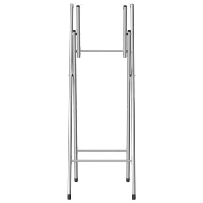 Folding Bar Table Legs Silver 45x53x108 cm Galvanised Steel