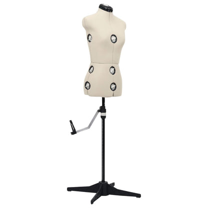 Dress Form | Cream and black | Polyester, ABS | S | Adjustable Armrests