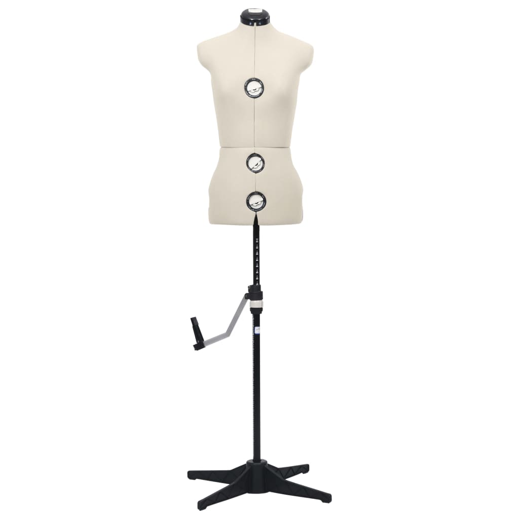 Dress Form | Cream and black | Polyester, ABS | S | Adjustable Armrests