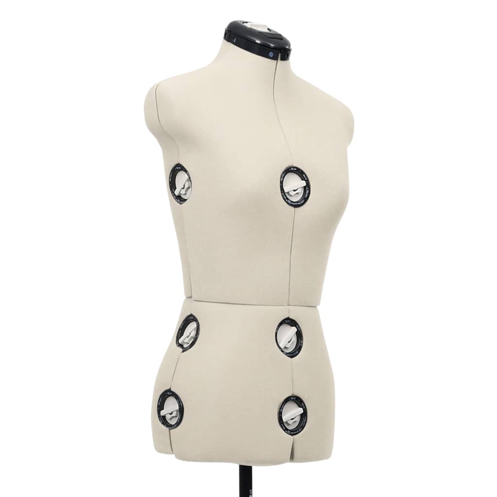 Dress Form | Cream and black | Polyester, ABS | S | Adjustable Armrests