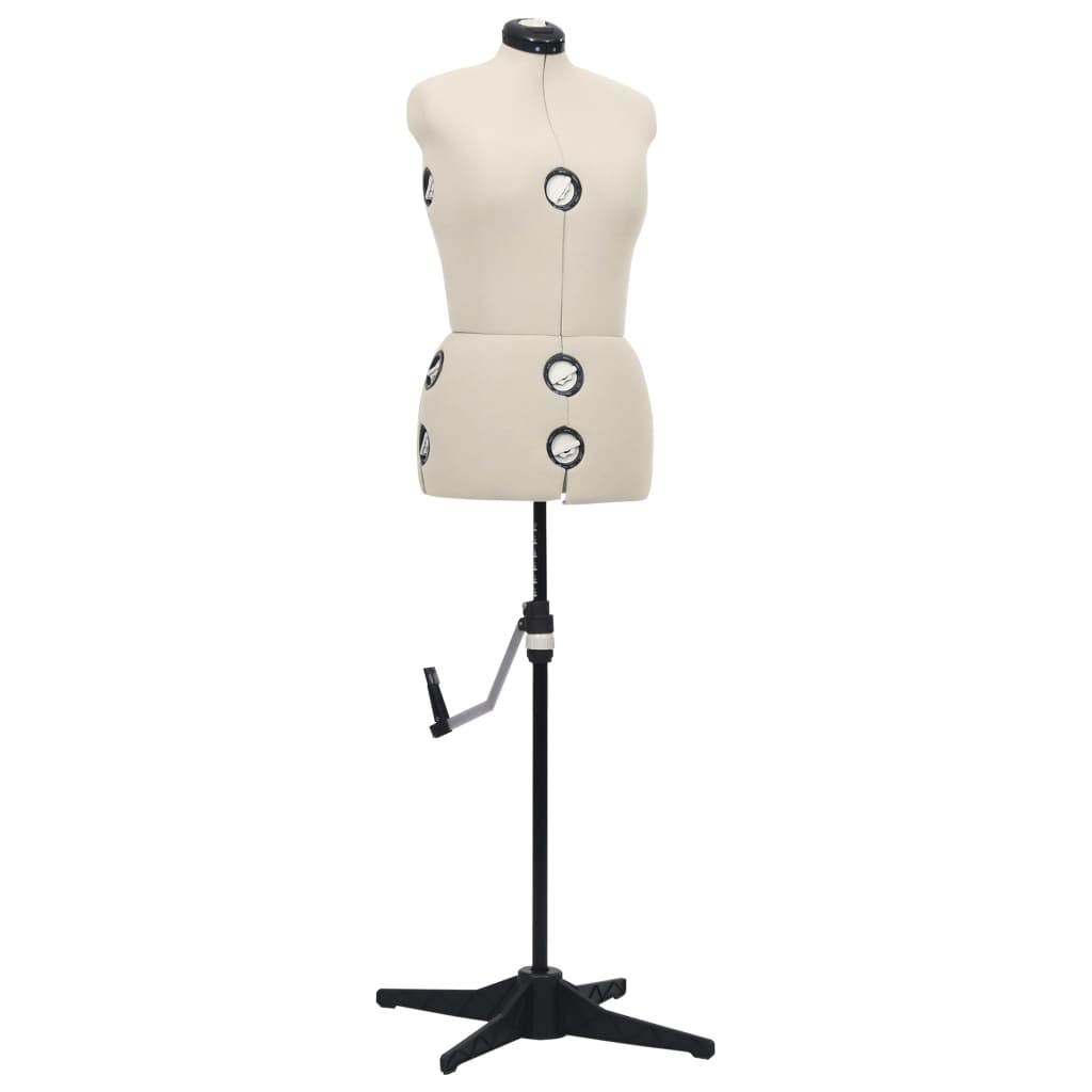 Dress Form | Cream and black | Polyester, ABS | M | Height-Adjustable