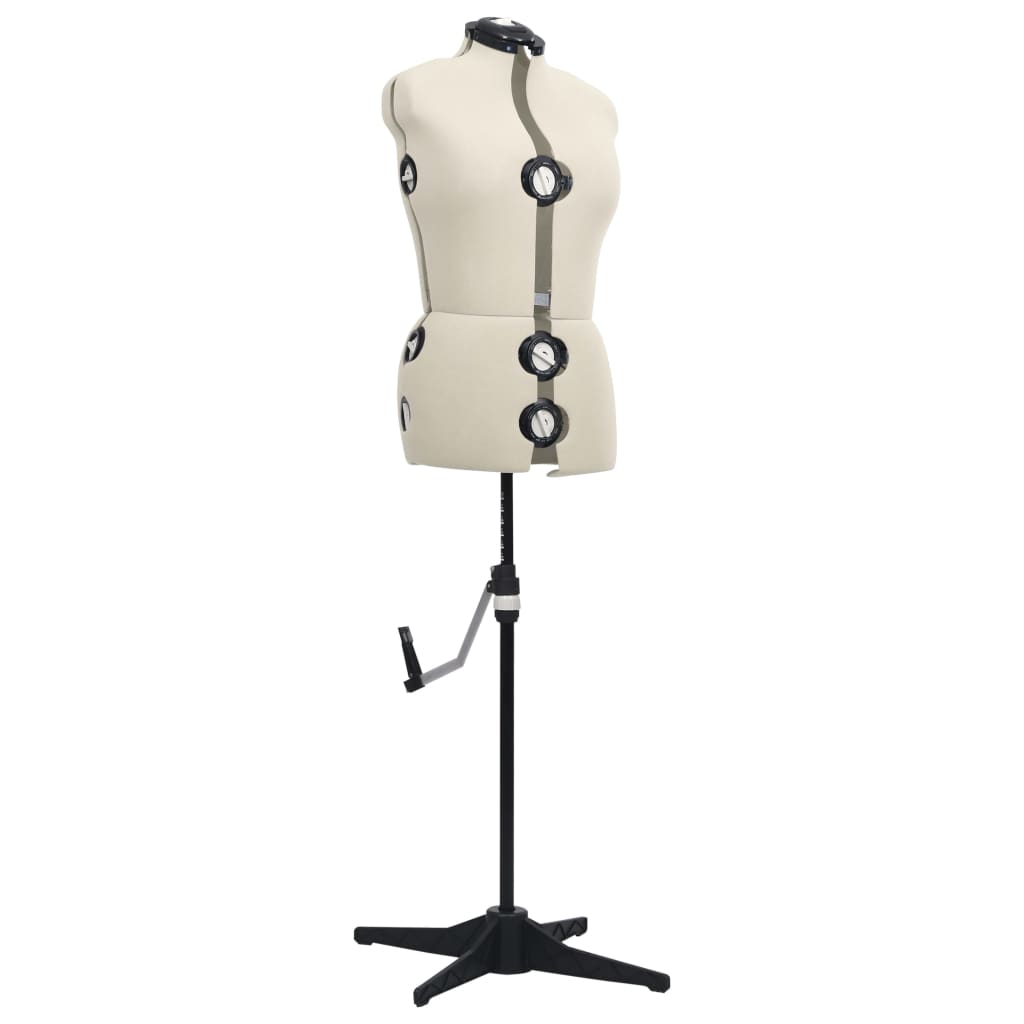 Dress Form | Cream and black | Polyester, ABS | M | Height-Adjustable