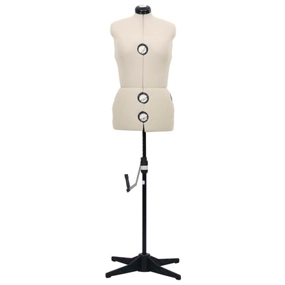 Dress Form | Cream and black | Polyester, ABS | M | Height-Adjustable