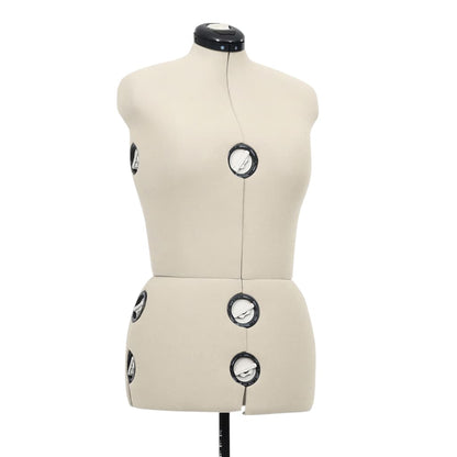Dress Form | Cream and black | Polyester, ABS | M | Height-Adjustable