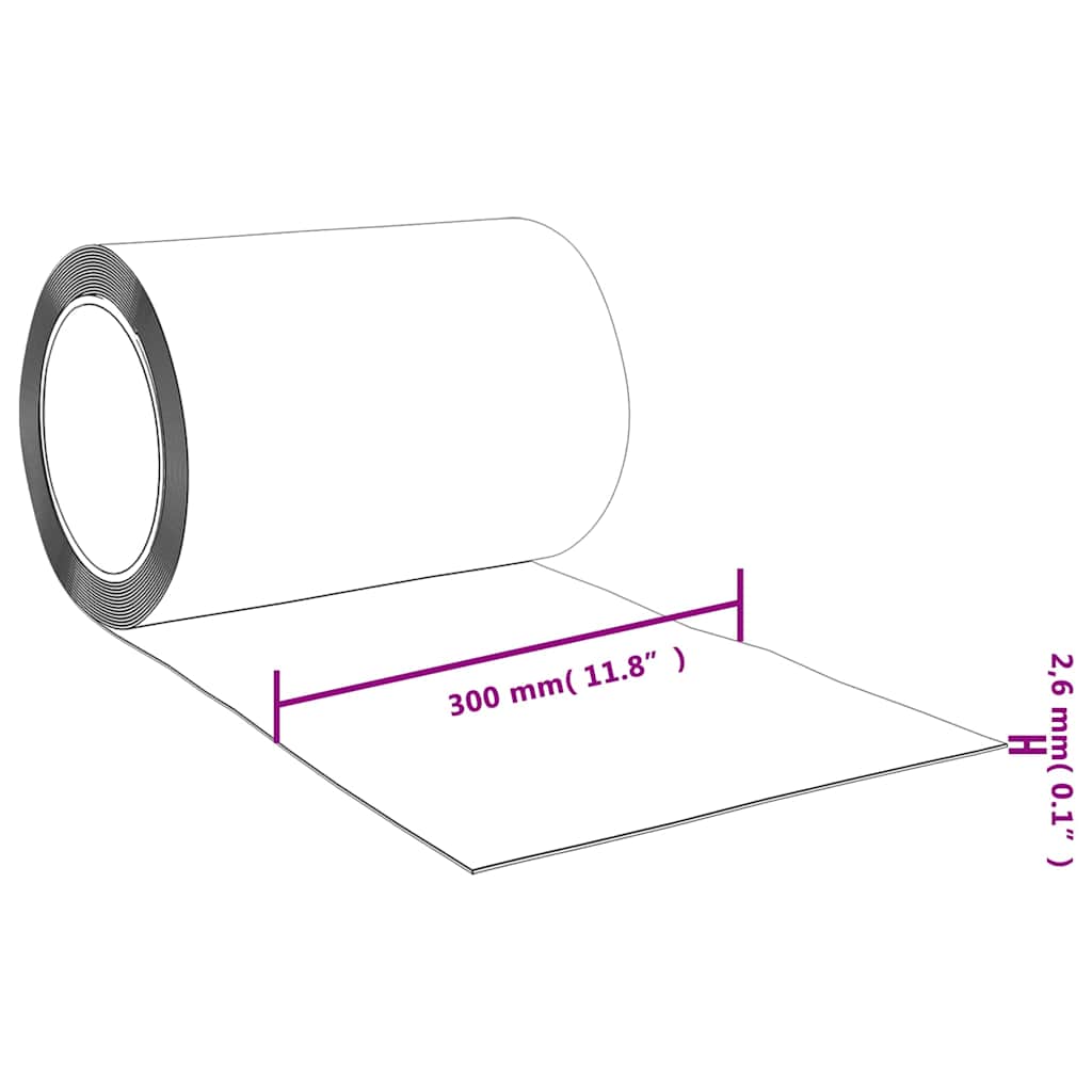288282 vidaXL Strip Curtain Roll PVC 2,6 mm x 300mm 25 m