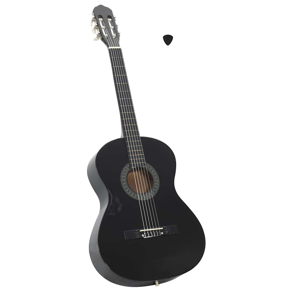 Classical Guitar for Beginner Black 4/4 39" Basswood
