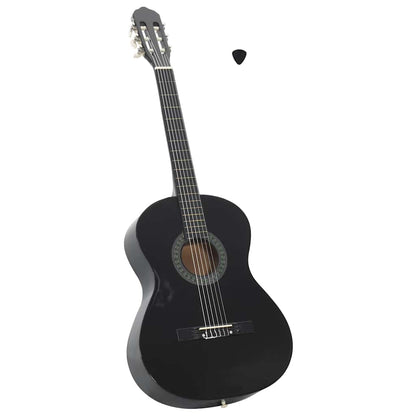 Classical Guitar for Beginner Black 4/4 39" Basswood