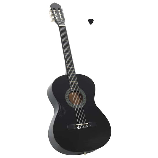 Classical Guitar for Beginner Black 4/4 39" Basswood
