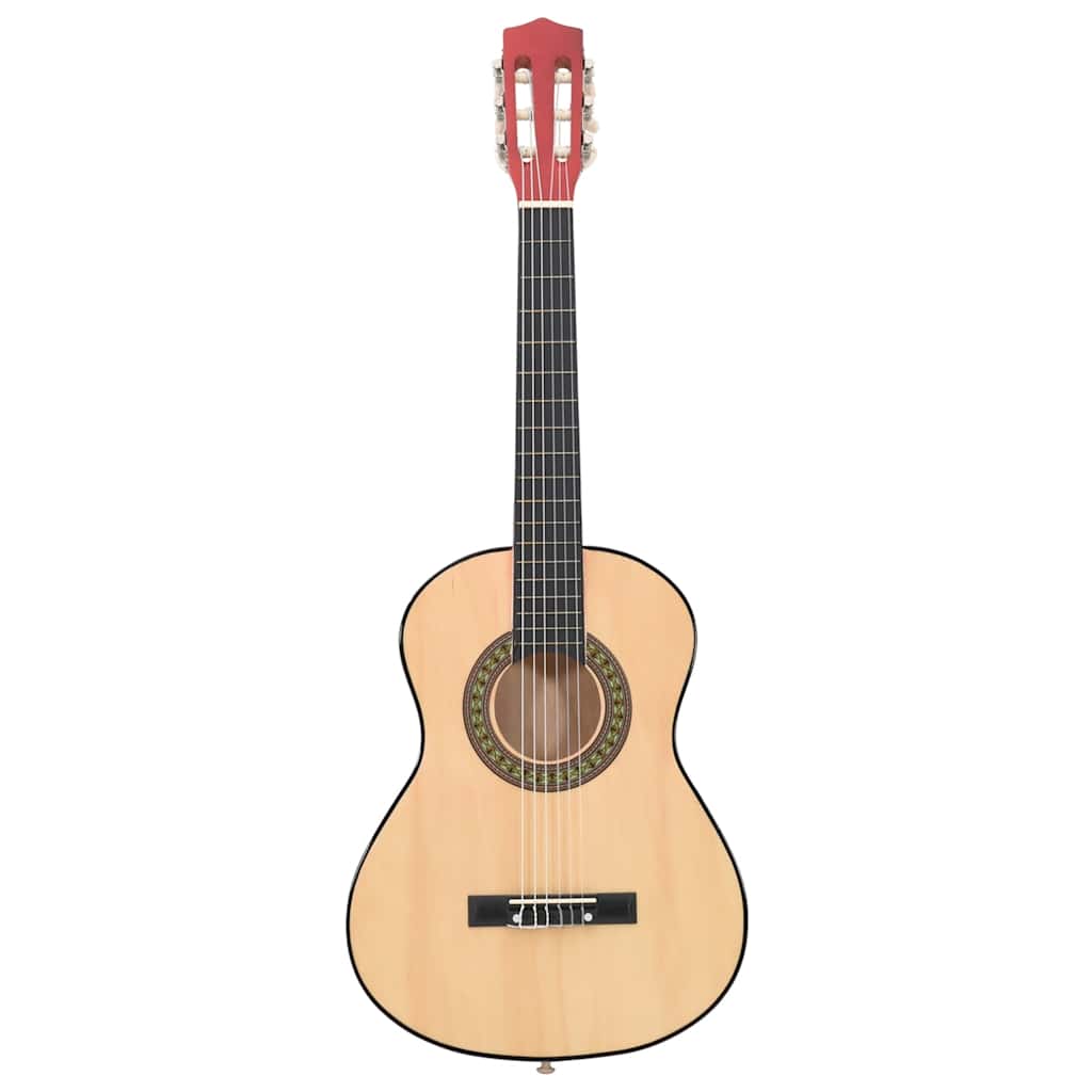 Classical Guitar for Beginner and Kid 1/2 34 Basswood - side view highlighting the beautiful classic design and shape