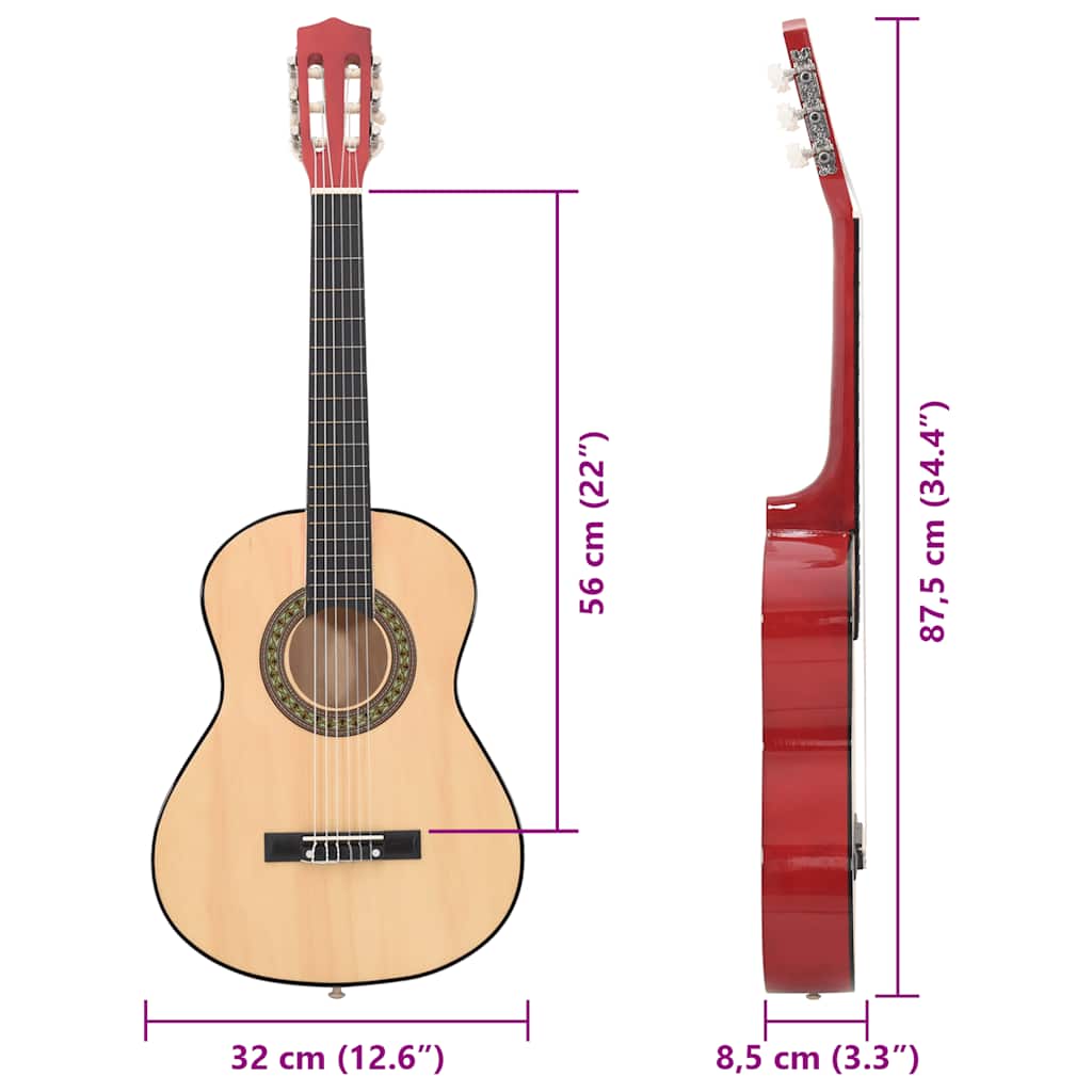 8 Piece Classical Guitar Children Beginner Set 1/2 34